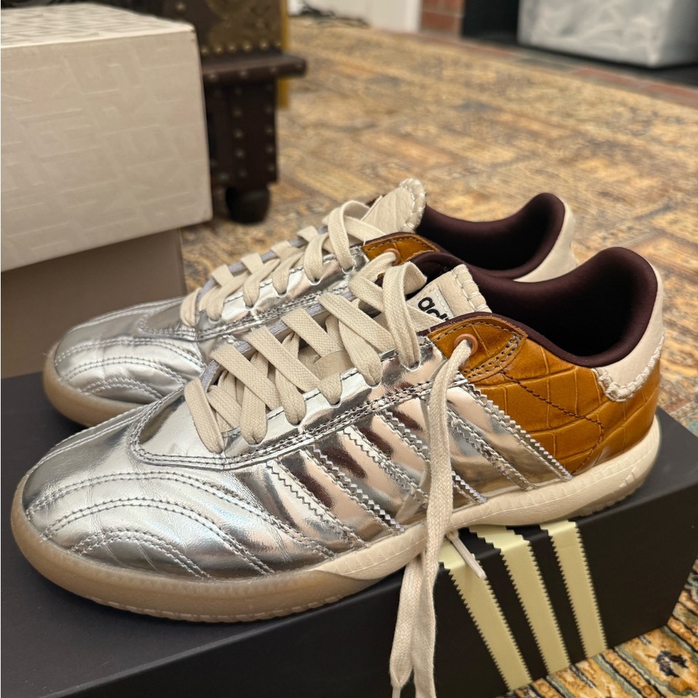 Adidas x Wales Bonner Millenium Metallic Silver Sneakers